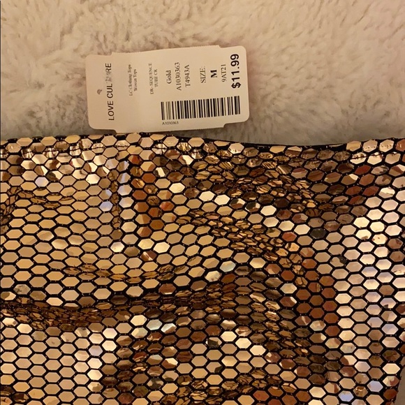 Love Culture gold sparkly tube top - Picture 2 of 5